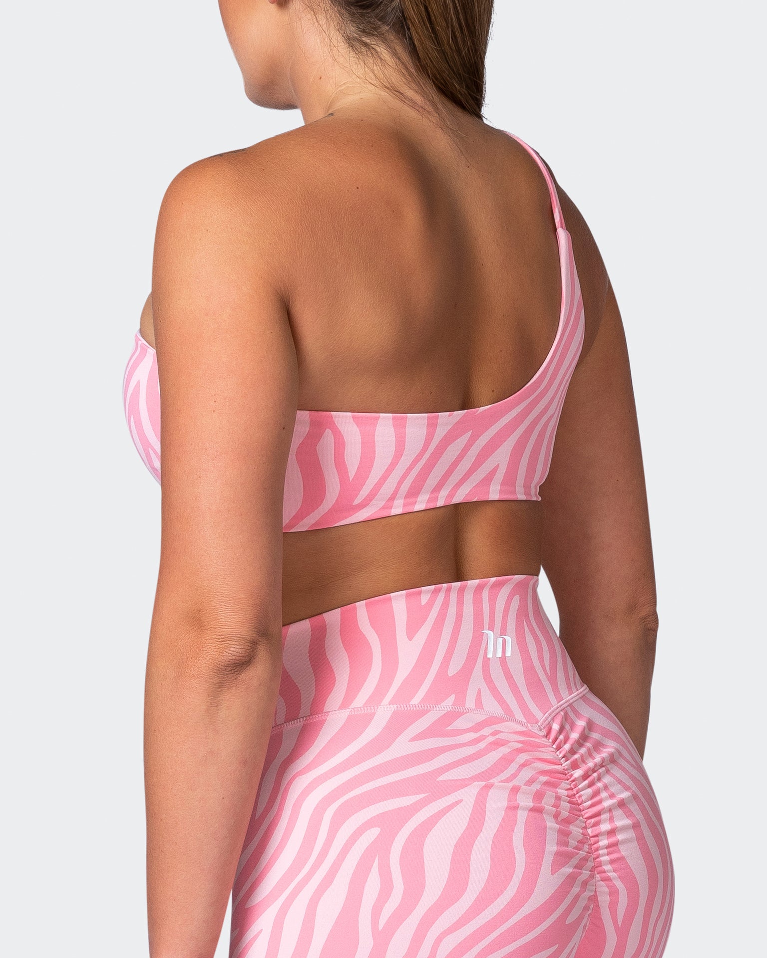 Movement One Shoulder Bralette - Strawberry Zebra Print-Bralettes-XS-112243STWZEBPR-XS-MNAPPRL19901-5-Muscle Nation