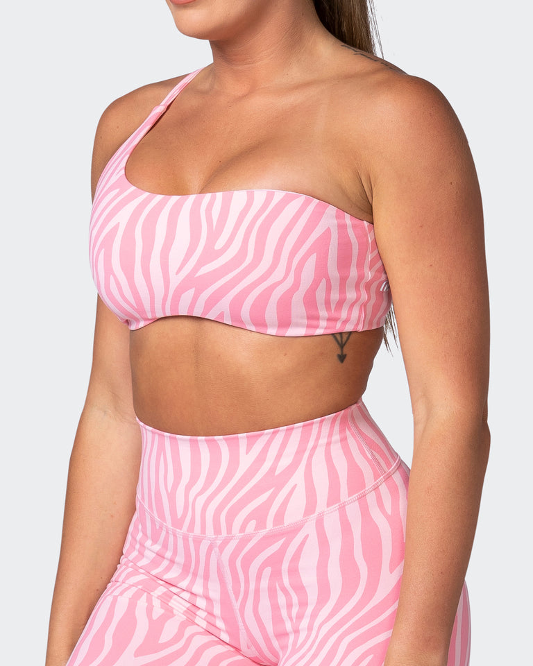 Movement One Shoulder Bralette - Strawberry Zebra Print-Bralettes-XS-112243STWZEBPR-XS-MNAPPRL19901-3-Muscle Nation