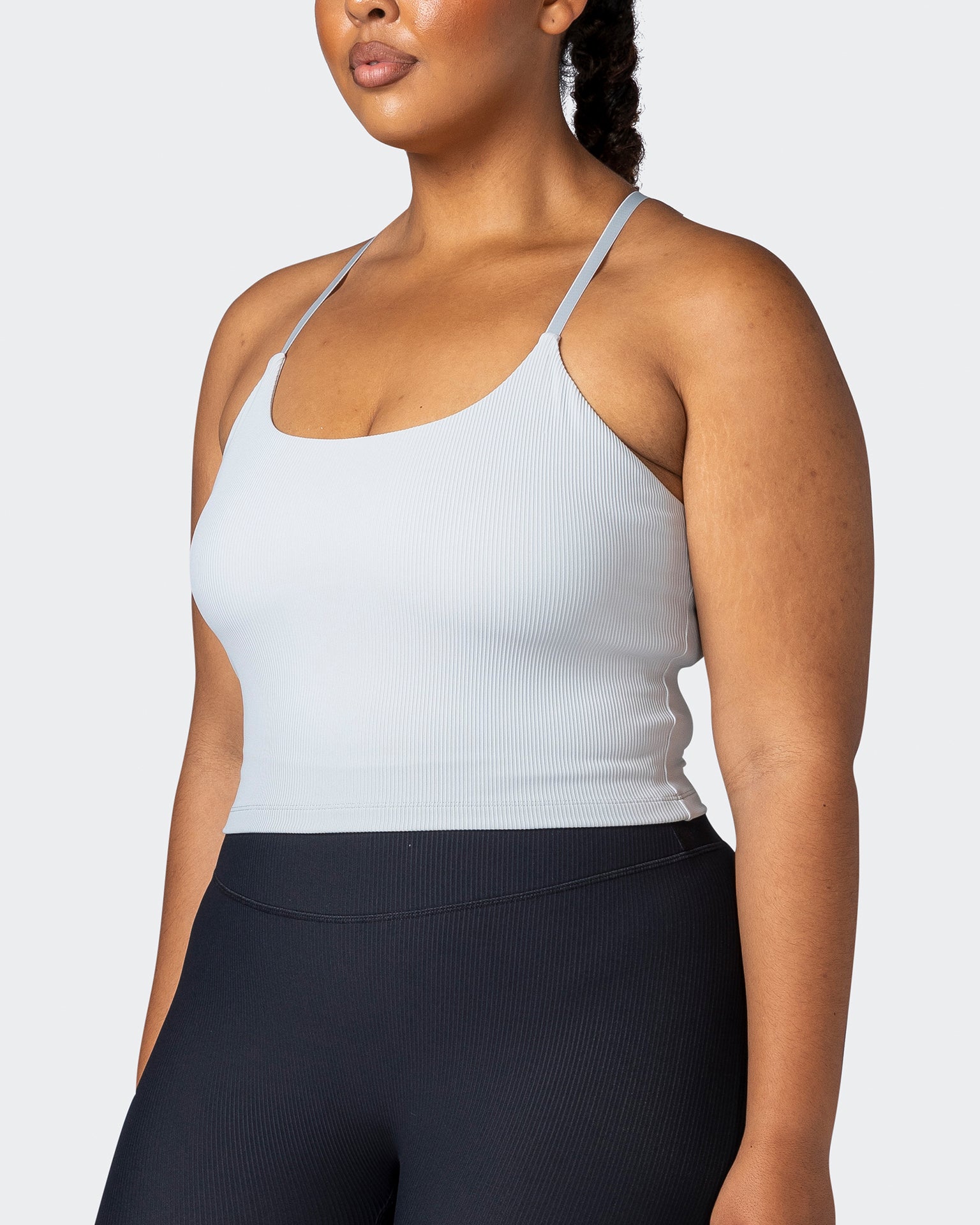 Summertime Rib Cropped Tank - Quiet Grey-Singlets & Tanks-XXS-112265QUTGRY-XXS-MNAPPRL19512-3-Muscle Nation