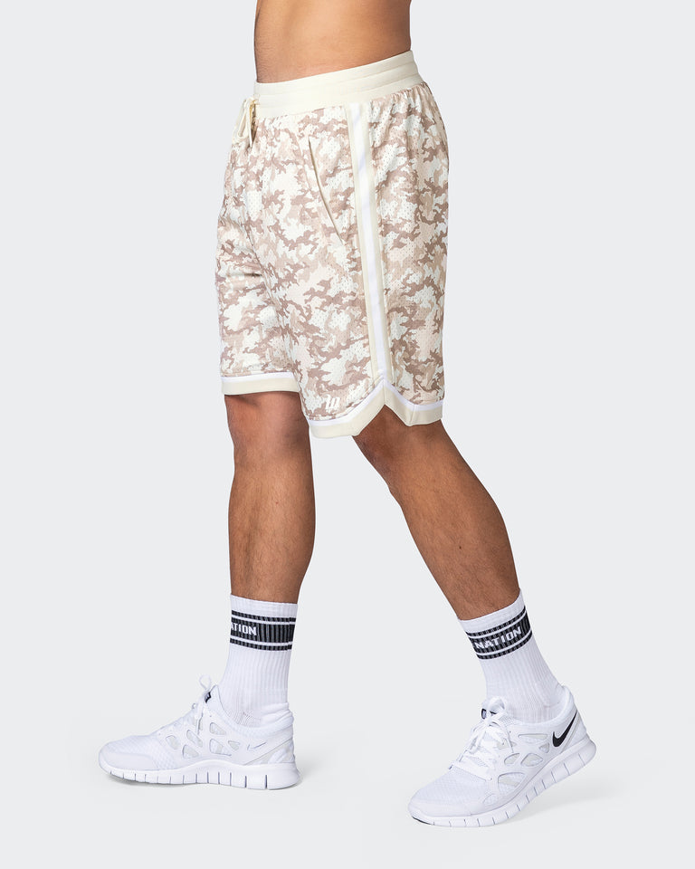 8" Basketball Shorts - Beige Camo Print-Shorts-S-112252BECAMPR-S-MNAPPRL18549-2-Muscle Nation