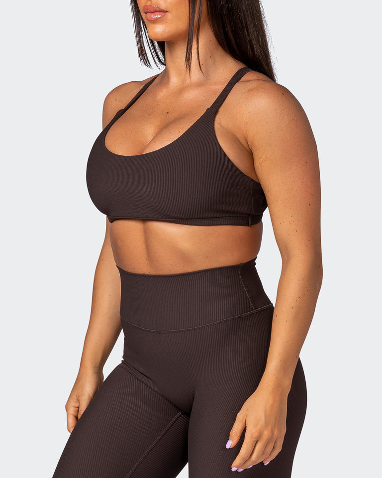 Effortless Rib Bralette - Cocoa-Bralettes-XS-112264COCOA-XS-MNAPPRL19453-3-Muscle Nation