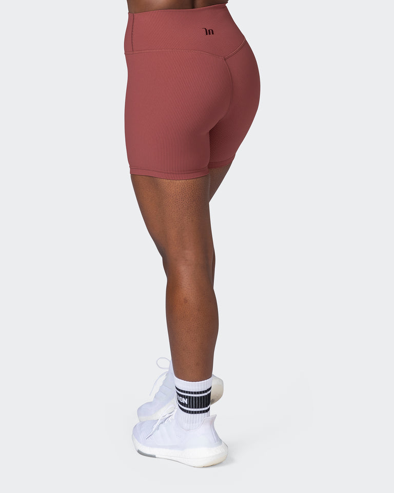 Zero Rise Rib Midway Shorts - Maple-Shorts-XXS-112266MAPLE-XXS-MNAPPRL19548-5-Muscle Nation