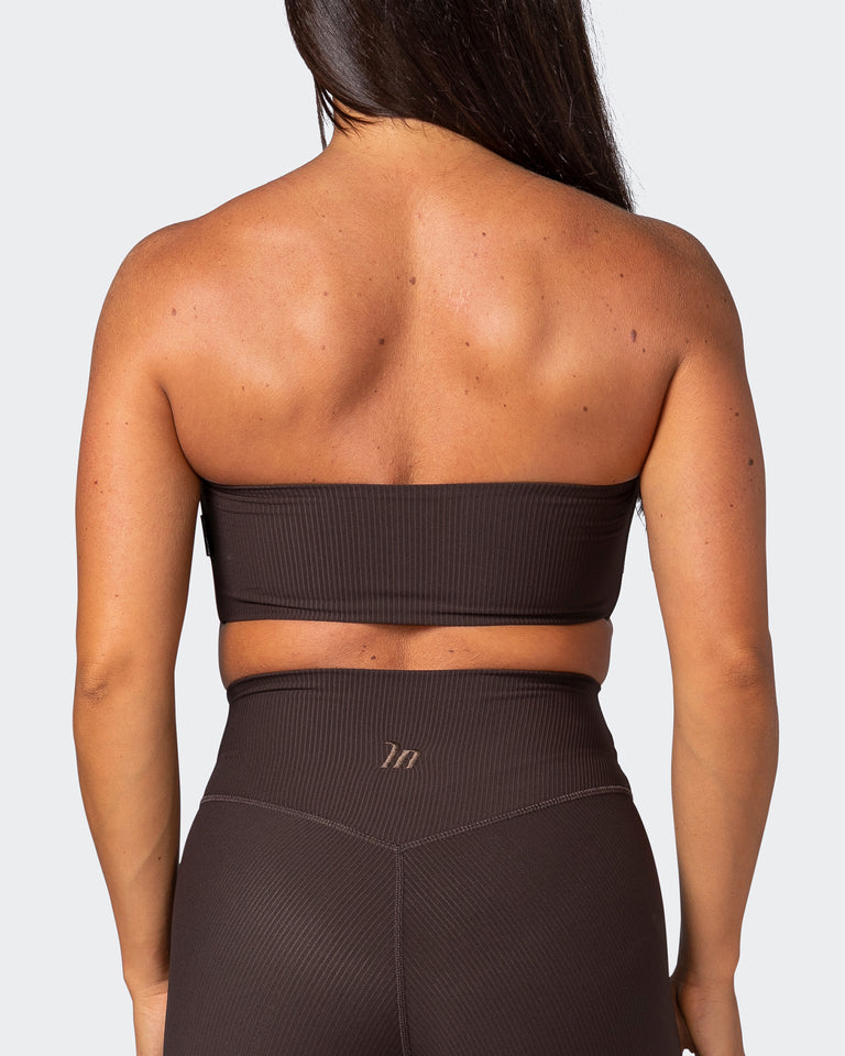 Ribbed Bandeau - Cocoa-Sports Bras-XS-112263COCOA-XS-MNAPPRL19413-6-Muscle Nation