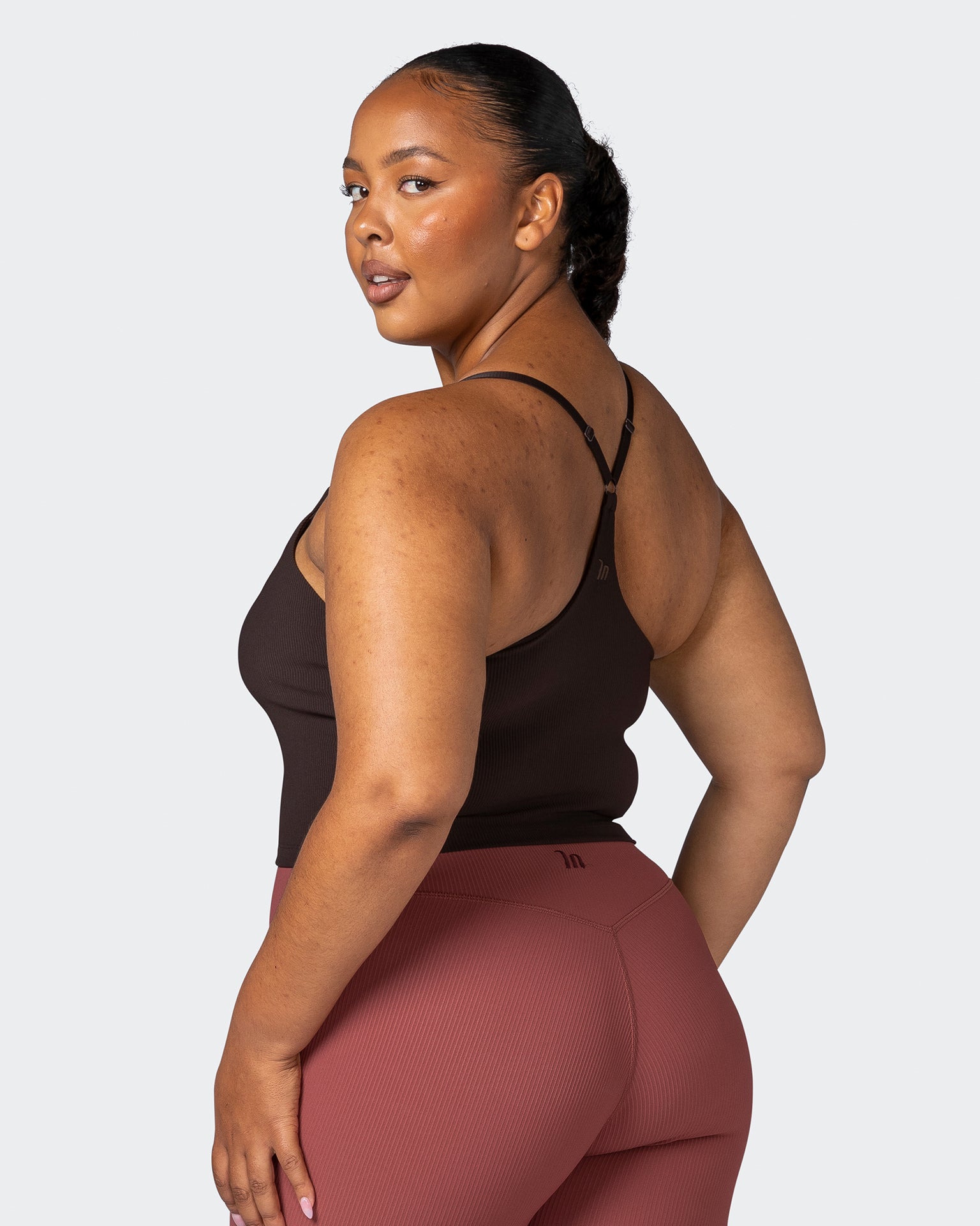 Summertime Rib Cropped Tank - Cocoa-Singlets & Tanks-XXS-112265COCOA-XXS-MNAPPRL19494-2-Muscle Nation