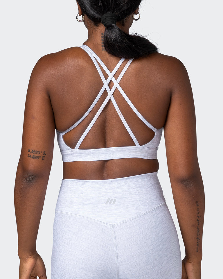Aim High Bra - White Grey Marl-Sports Bras-XS-112217WHTGMRL-XS-MNAPPRL18995-6-Muscle Nation