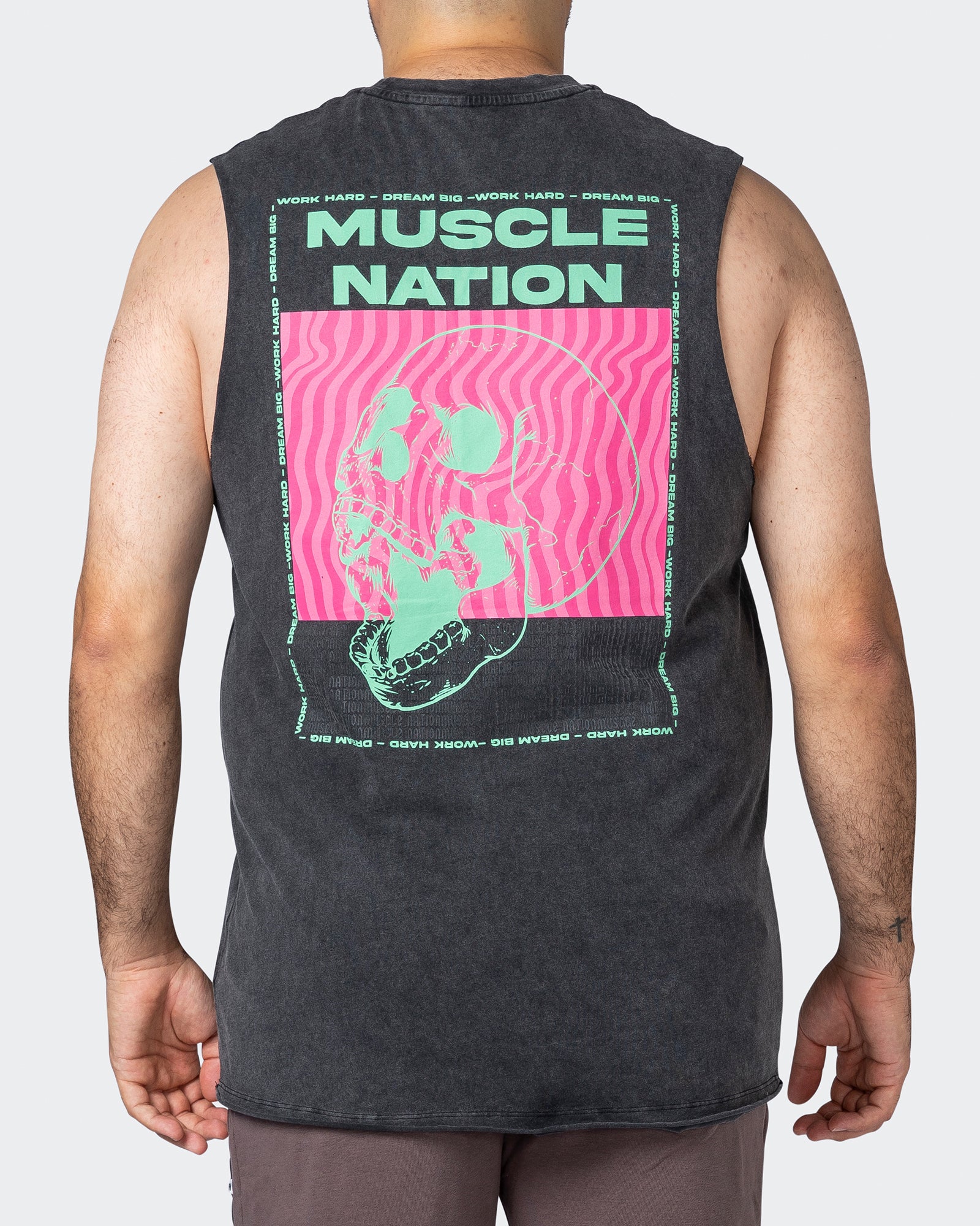 Skull Vintage Tank - Washed Black-Singlets & Tanks-S-112294WSHBLK-S-MNAPPRL18840-6-Muscle Nation