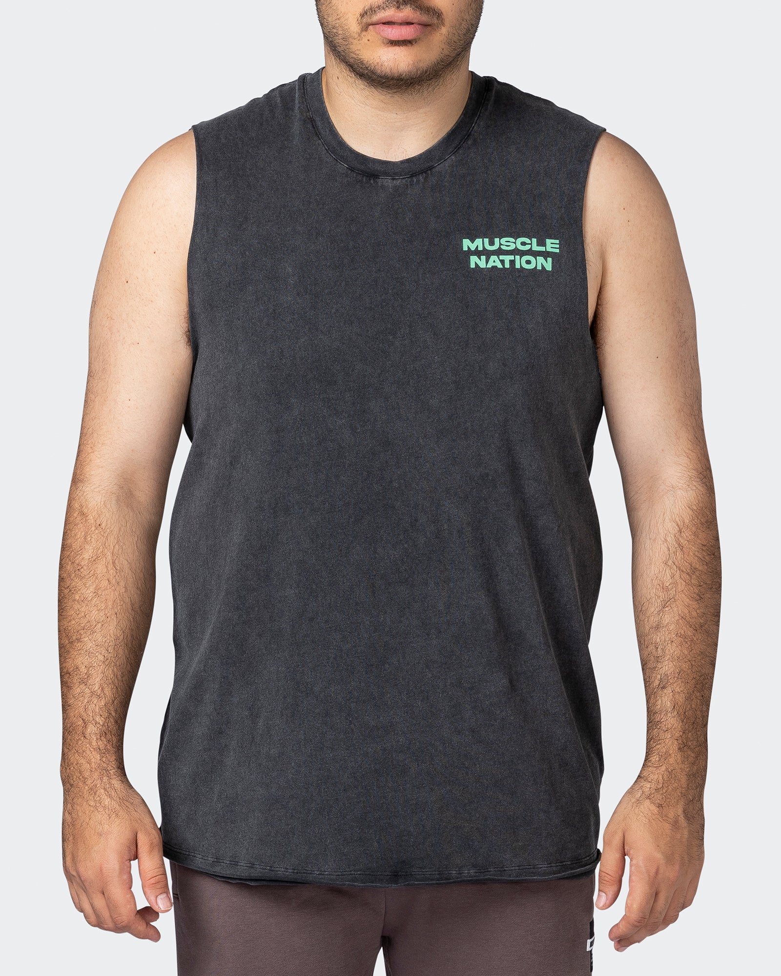 Skull Vintage Tank - Washed Black-Singlets & Tanks-S-112294WSHBLK-S-MNAPPRL18840-2-Muscle Nation