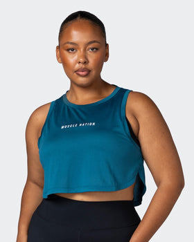 Limitless Cropped Training Tank - Marine-Singlets & Tanks-XXS-112244MARINE-XXS-MNAPPRL19976-1-Muscle Nation