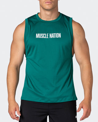 Burly Training Tank - Antique Green-Singlets & Tanks-S-112257ANTQGRN-S-MNAPPRL18662-2-Muscle Nation