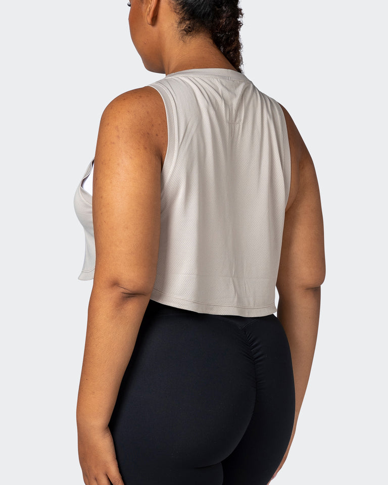 Limitless Cropped Training Tank - Bone-Singlets & Tanks-XXS-112244BNE-XXS-MNAPPRL19985-5-Muscle Nation