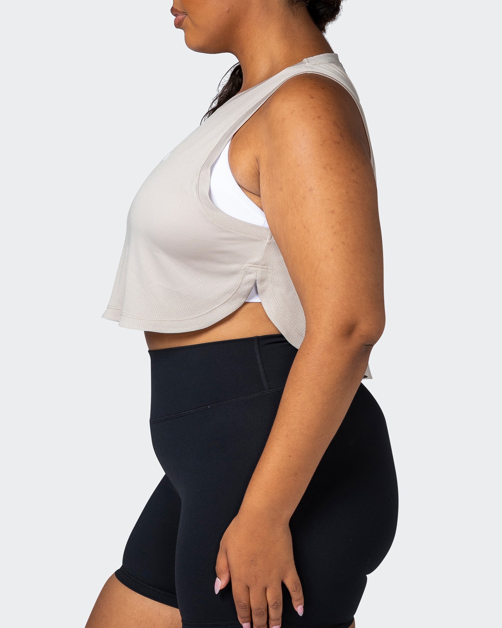 Limitless Cropped Training Tank - Bone-Singlets & Tanks-XXS-112244BNE-XXS-MNAPPRL19985-4-Muscle Nation