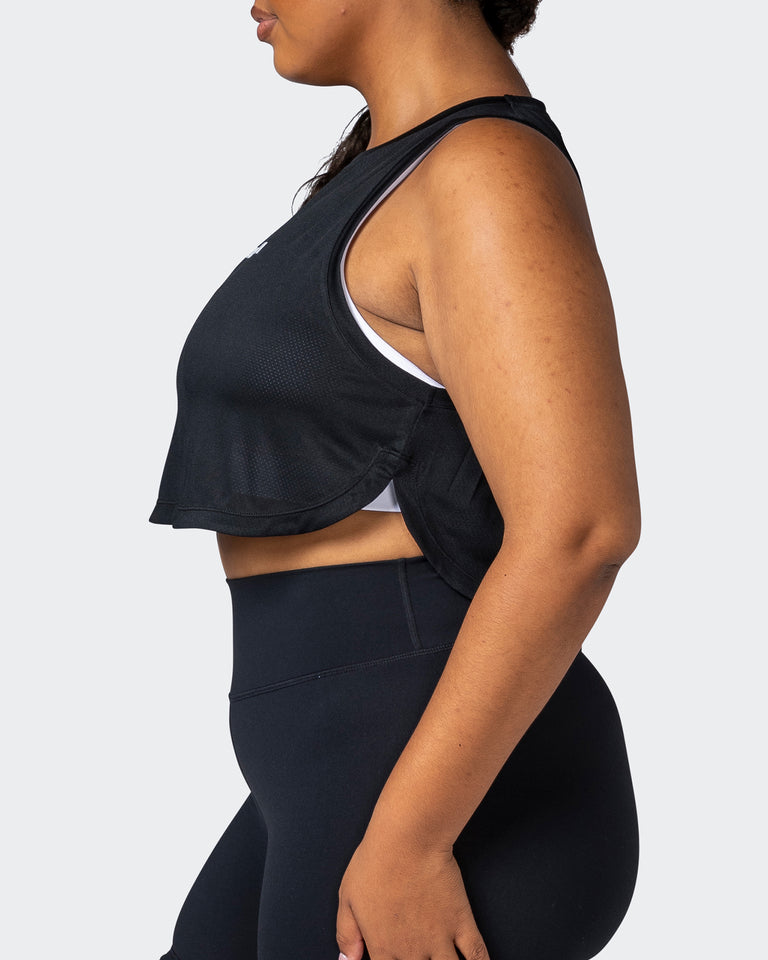 Limitless Cropped Training Tank - Black-Singlets & Tanks-XXS-112244BLK-XXS-MNAPPRL19949-4-Muscle Nation