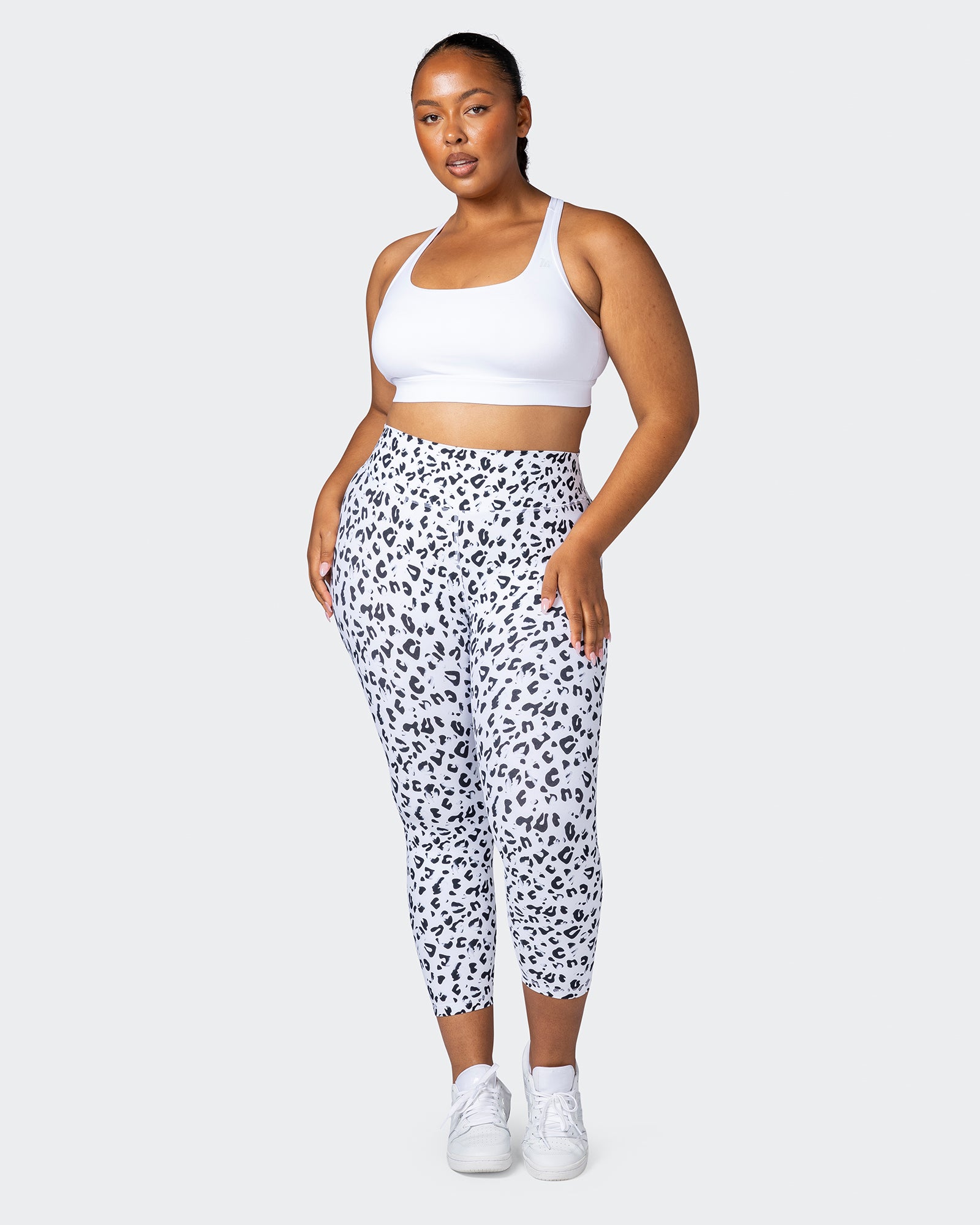 Signature Scrunch 7/8 Leggings - Snow Leopard-Leggings-XXS-MNAPPRL7734-MNAPPRL7734-7-Muscle Nation