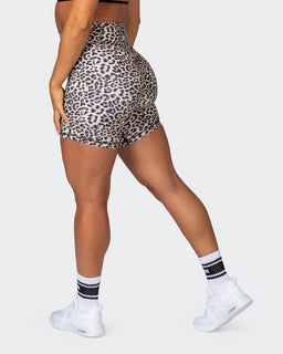 Signature Scrunch Bike Shorts - Yellow Leopard-Shorts-XXS-MNAPPRL7536-MNAPPRL7536-1-Muscle Nation