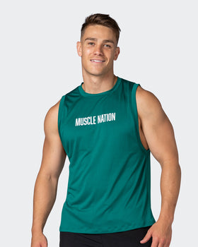 Burly Training Tank - Antique Green-Singlets & Tanks-S-112257ANTQGRN-S-MNAPPRL18662-1-Muscle Nation