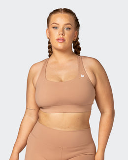 Brace Yourself Bra - Cashew-Sports Bras-XS-082271CASHW-XS-MNAPPRL21436-1-Muscle Nation