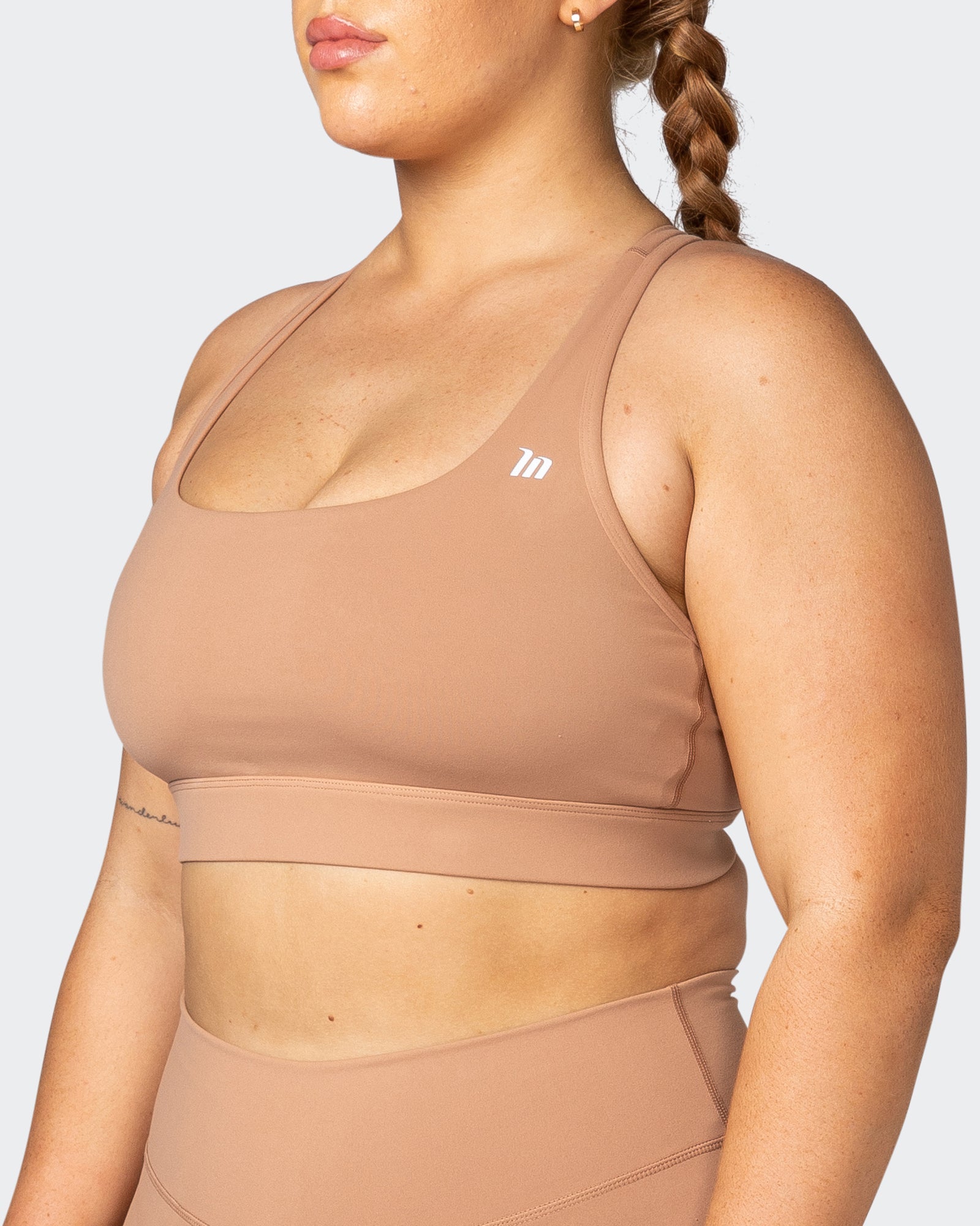 Brace Yourself Bra - Cashew-Sports Bras-XS-082271CASHW-XS-MNAPPRL21436-3-Muscle Nation