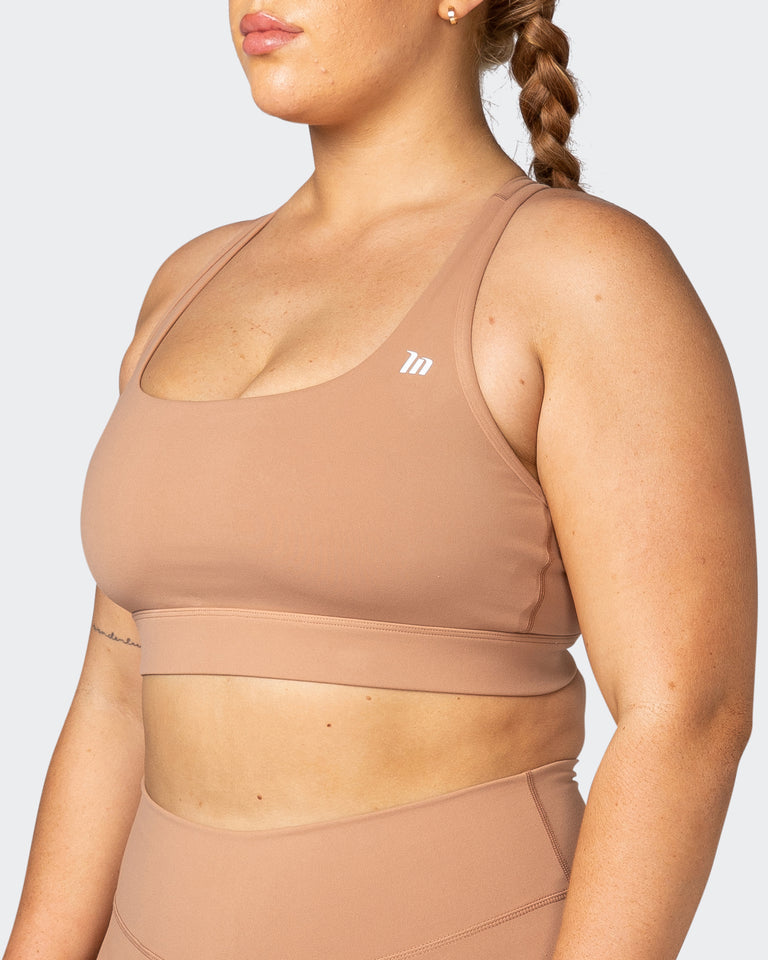 Brace Yourself Bra - Cashew-Sports Bras-XS-082271CASHW-XS-MNAPPRL21436-3-Muscle Nation