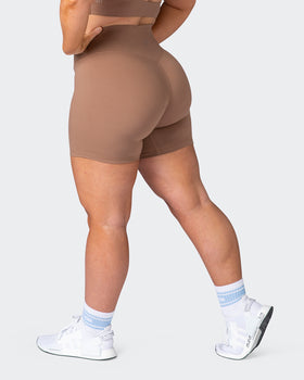 Zero Rise Everyday Bike Shorts - Chocolate Malt-Shorts-XXS-092251CHOCMLT-XXS-MNAPPRL17236-1-Muscle Nation