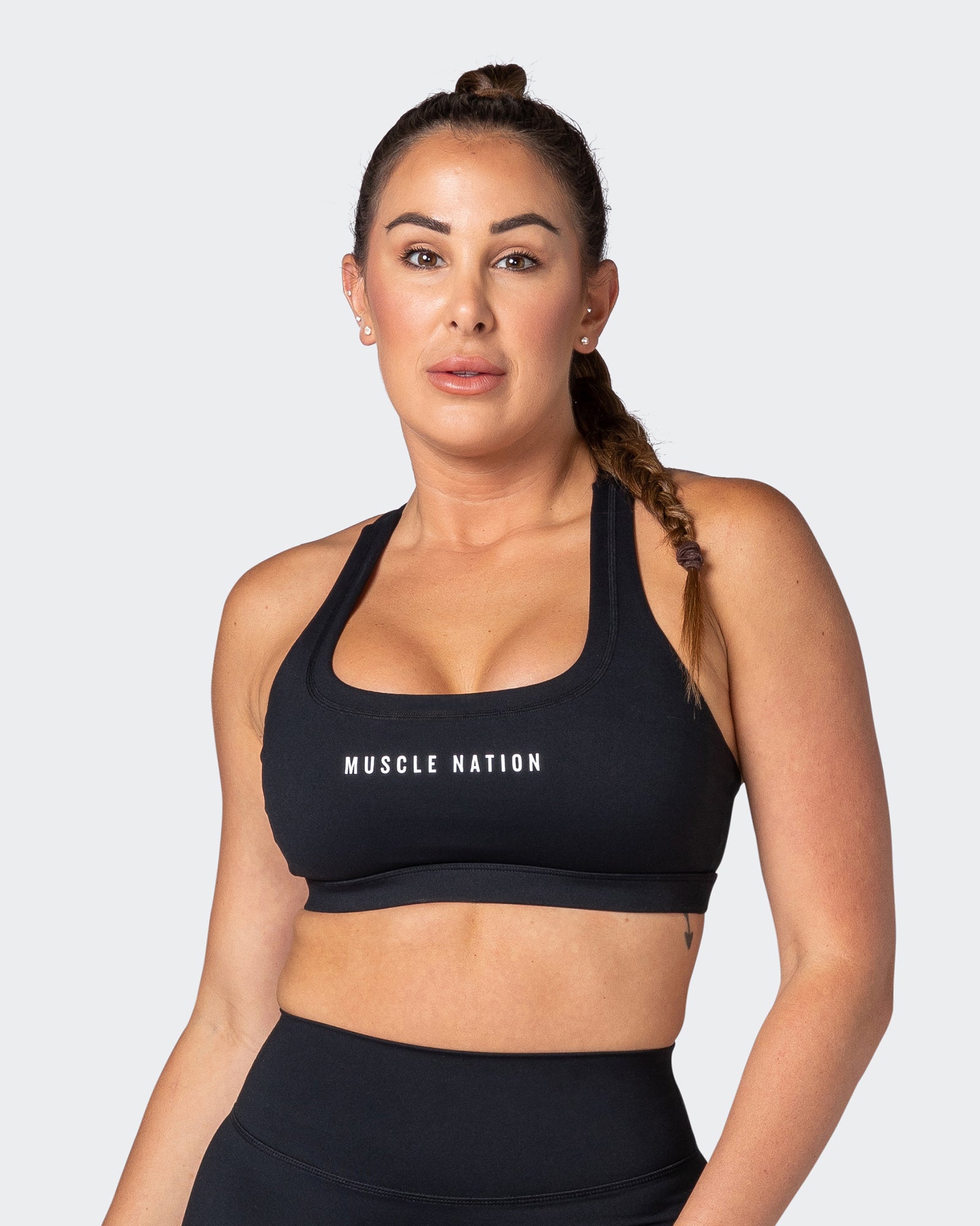 Deuce Bra - Black-Sports Bras-XS-082202BLK-XS-MNAPPRL17428-1-Muscle Nation