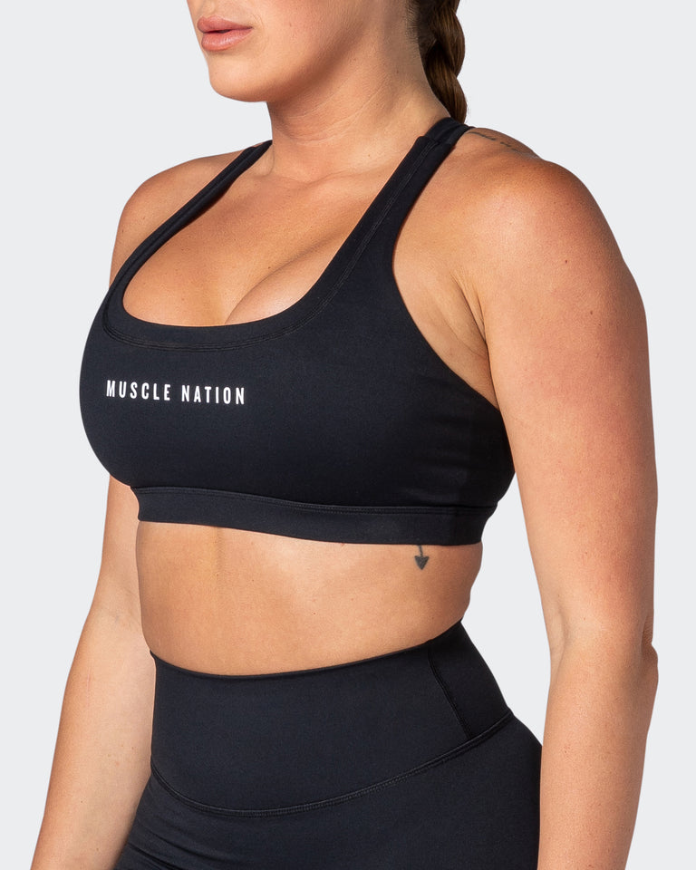 Deuce Bra - Black-Sports Bras-XS-082202BLK-XS-MNAPPRL17428-3-Muscle Nation