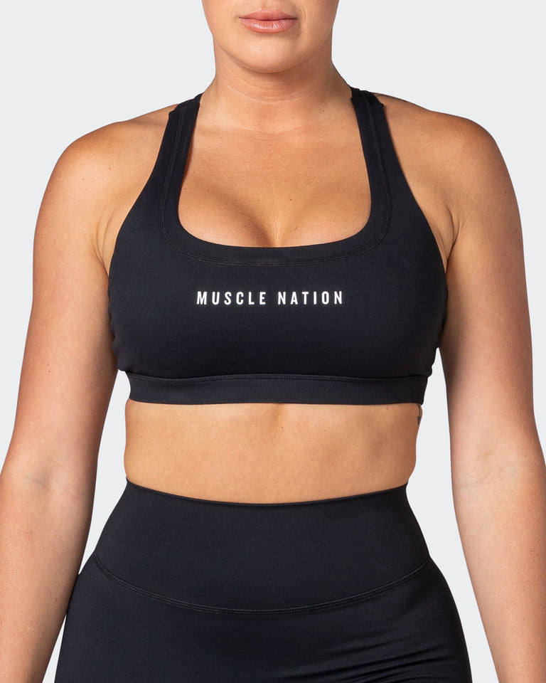 Deuce Bra - Black-Sports Bras-XS-082202BLK-XS-MNAPPRL17428-2-Muscle Nation