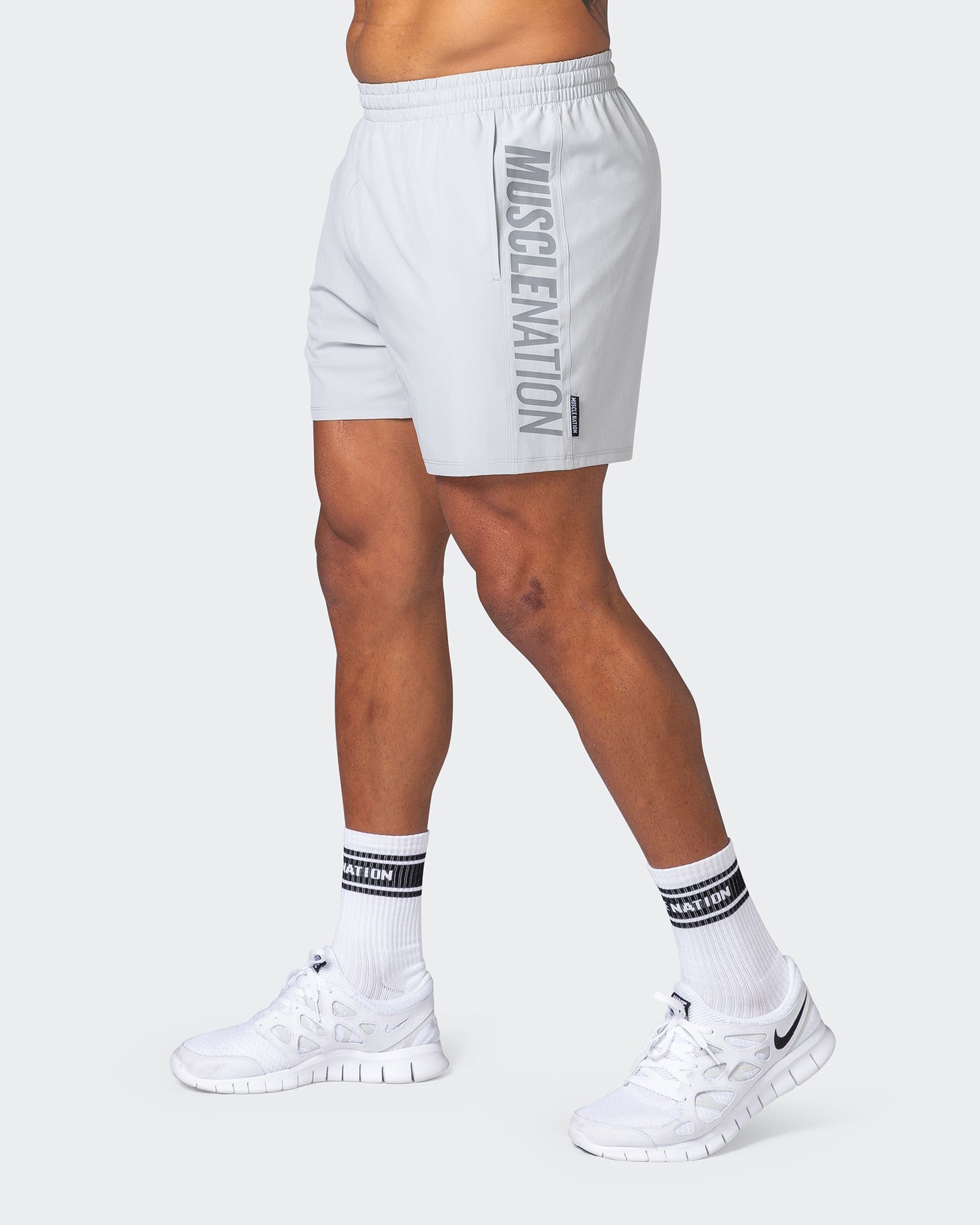 Function 4" Shorts - Quiet Grey-Shorts-S-082225QUTGRY-S-MNAPPRL17929-4-Muscle Nation