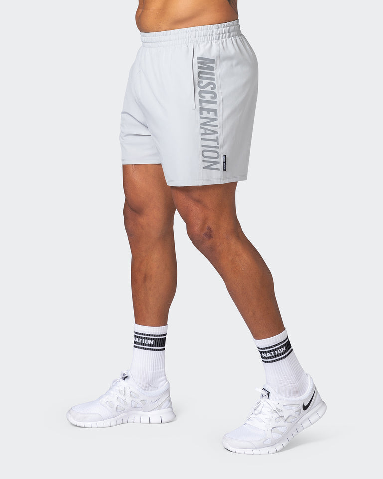 Function 4" Shorts - Quiet Grey-Shorts-S-082225QUTGRY-S-MNAPPRL17929-4-Muscle Nation