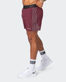 Reflective Training Shorts - Wine-Shorts-S-082226WINE-S-MNAPPRL17977-1-Muscle Nation