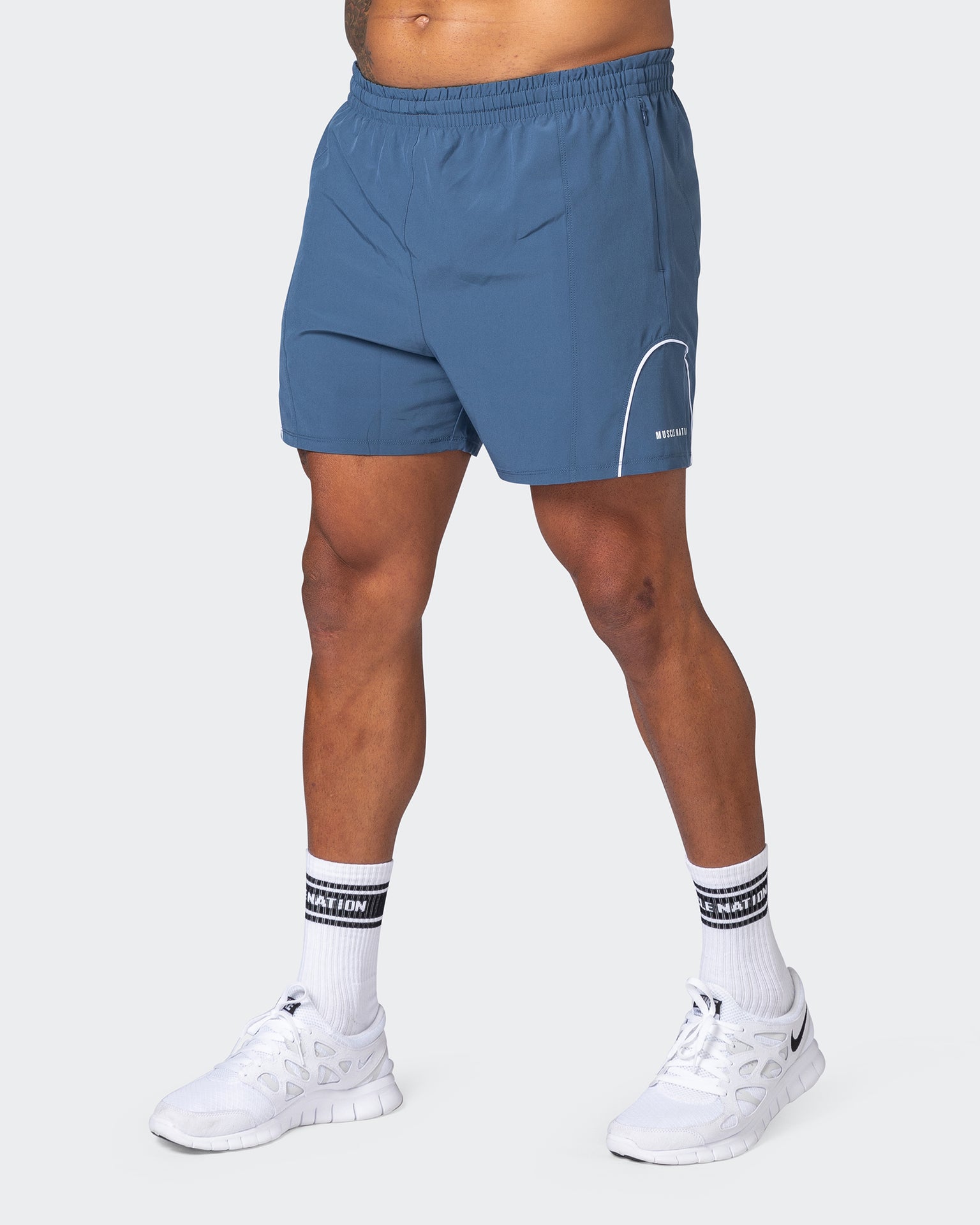 Deuce Training Shorts - Denim Blue-Shorts-S-082223DMNBLU-S-MNAPPRL17893-3-Muscle Nation