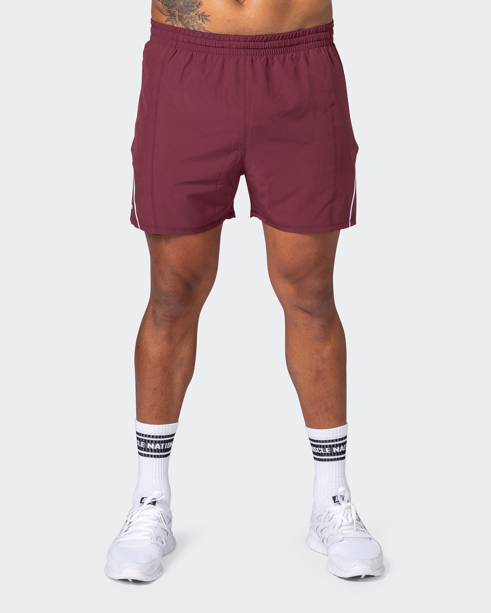 Deuce Training Shorts - Wine-Shorts-S-082223WINE-S-MNAPPRL17899-2-Muscle Nation