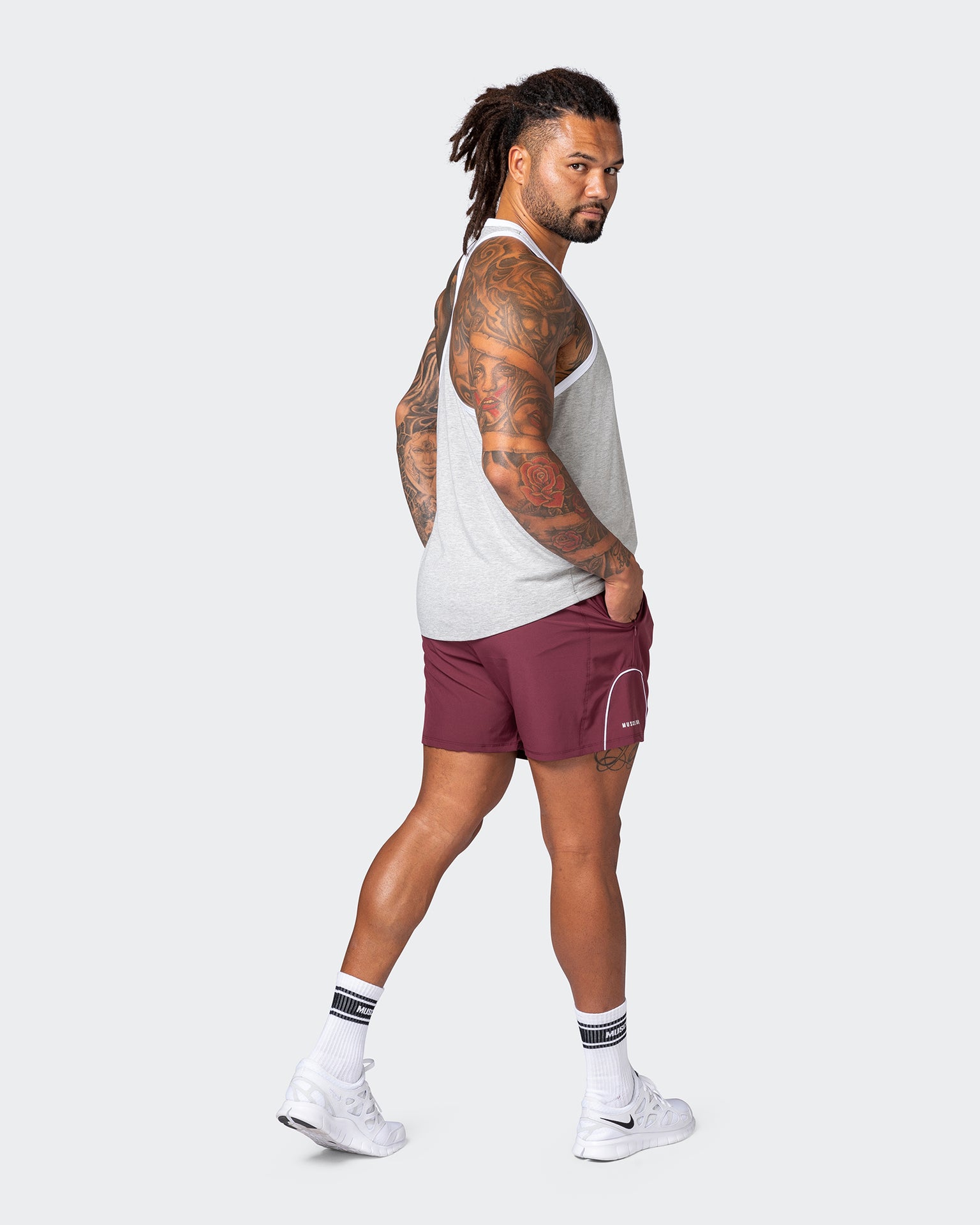 Deuce Training Shorts - Wine-Shorts-S-082223WINE-S-MNAPPRL17899-7-Muscle Nation