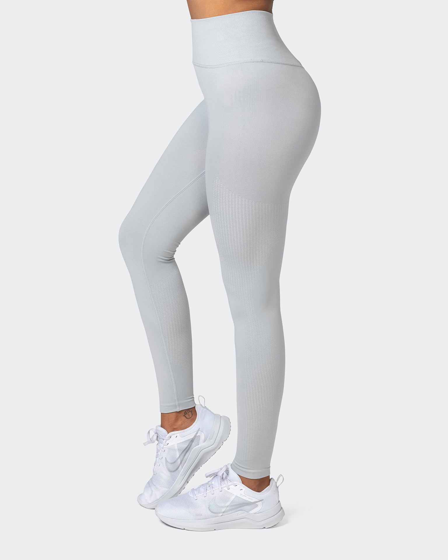 Seamless Full Length Leggings - Steel-Leggings-XS-032232STEEL-XS-MNAPPRL16898-5-Muscle Nation