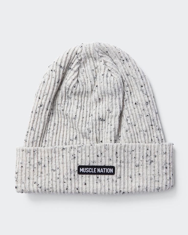 Basic Beanie-Headwear-Grey Marl-AC042392WHTGMRL-ONE-MNAPPRL26466-6-Muscle Nation