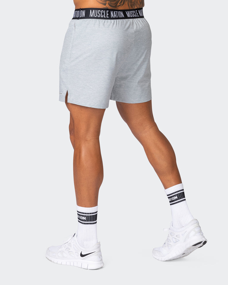 Level Up Training 4" Shorts - Quiet Grey Marl-Shorts-S-032309QTGRMRL-S-MNAPPRL21560-5-Muscle Nation
