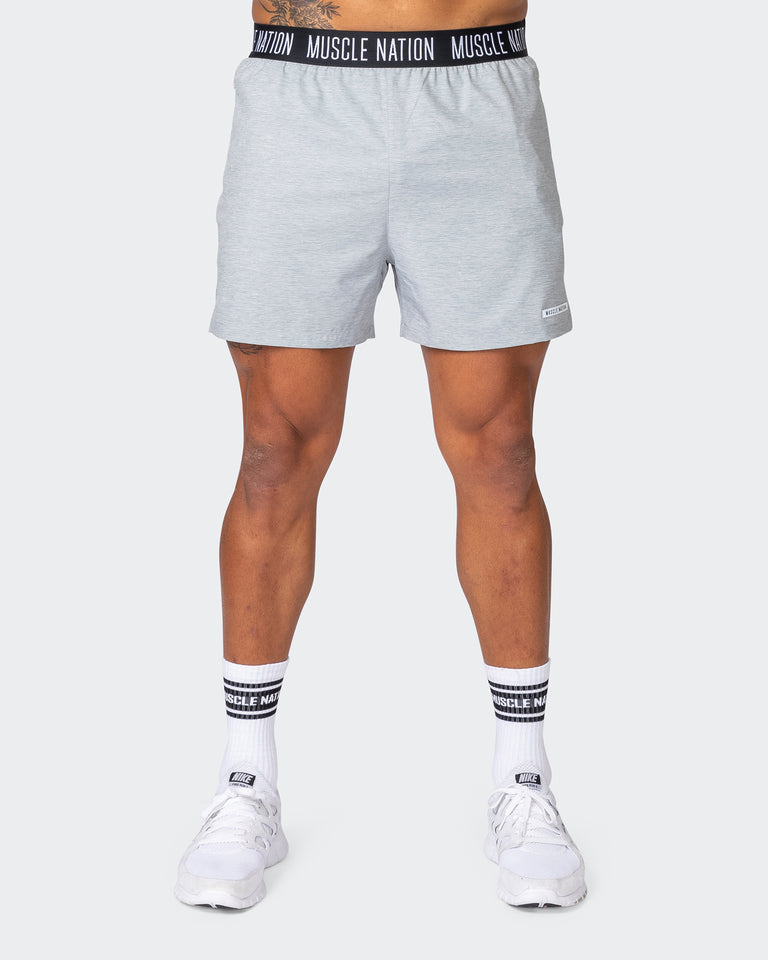 Level Up Training 4" Shorts - Quiet Grey Marl-Shorts-S-032309QTGRMRL-S-MNAPPRL21560-2-Muscle Nation