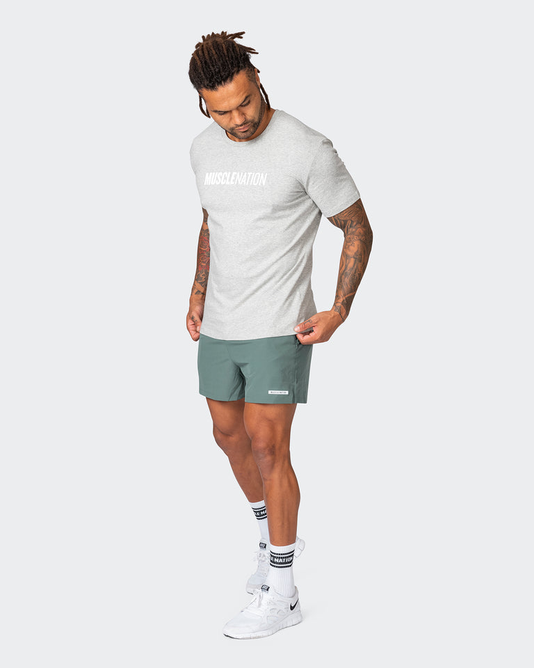 Level Up Training 4" Shorts - Olive Smoke-Shorts-S-032309OLVSMK-S-MNAPPRL21553-8-Muscle Nation