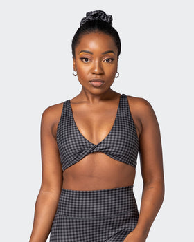 Demi Bralette - Monochrome Check Print-Bralettes-XS-092204MONCHPR-XS-MNAPPRL20796-1-Muscle Nation