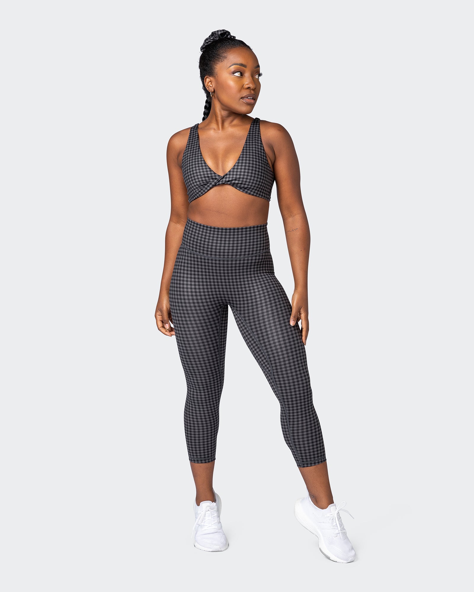 Demi Bralette - Monochrome Check Print-Bralettes-XS-092204MONCHPR-XS-MNAPPRL20796-7-Muscle Nation