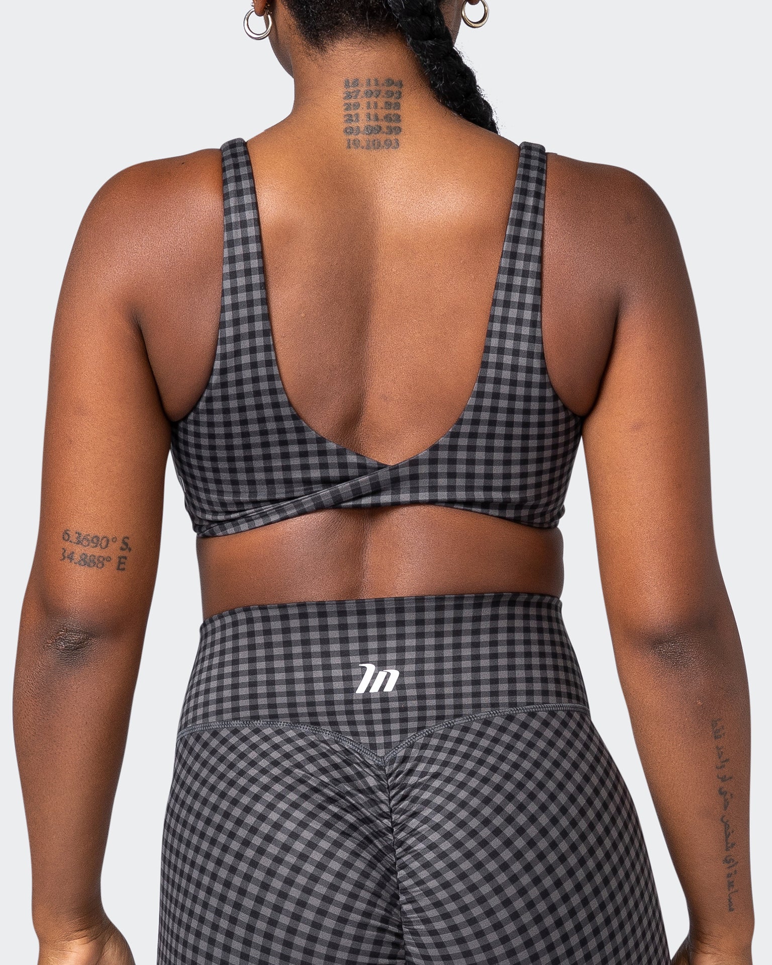 Demi Bralette - Monochrome Check Print-Bralettes-XS-092204MONCHPR-XS-MNAPPRL20796-6-Muscle Nation
