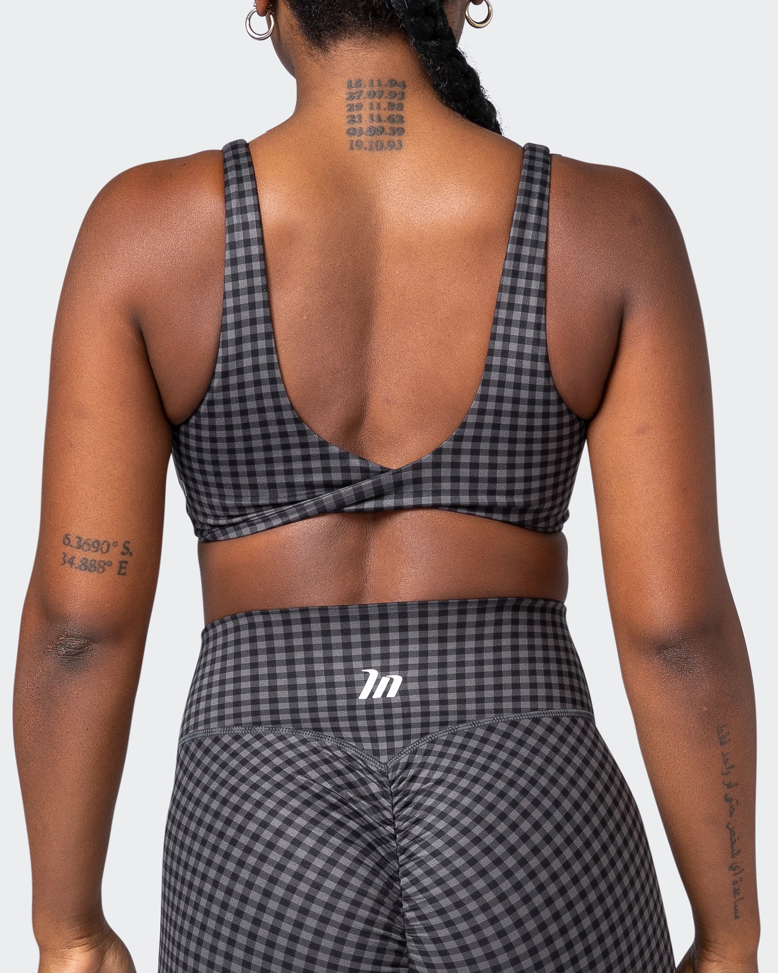 Demi Bralette - Monochrome Check Print-Bralettes-XS-092204MONCHPR-XS-MNAPPRL20796-6-Muscle Nation