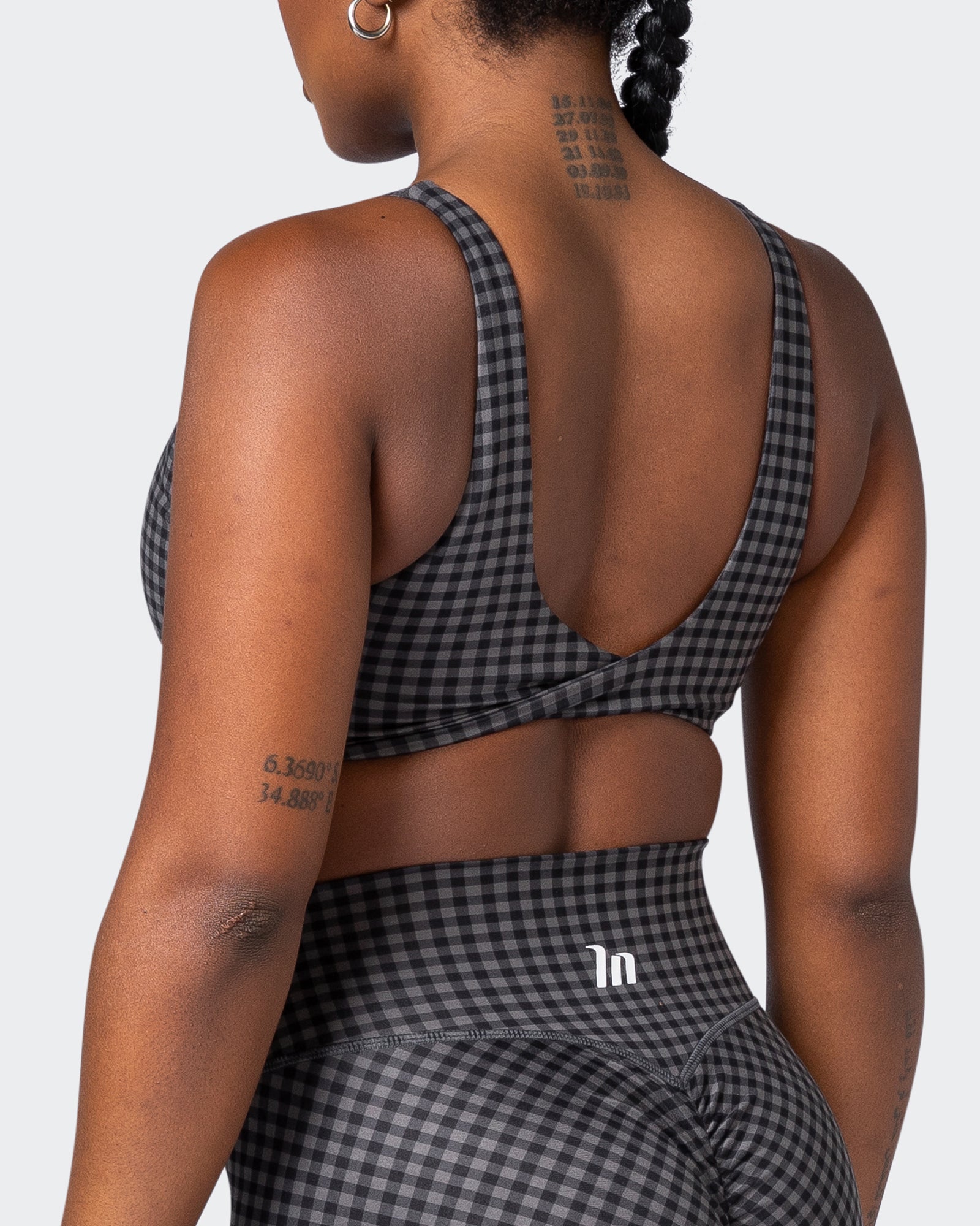 Demi Bralette - Monochrome Check Print-Bralettes-XS-092204MONCHPR-XS-MNAPPRL20796-5-Muscle Nation
