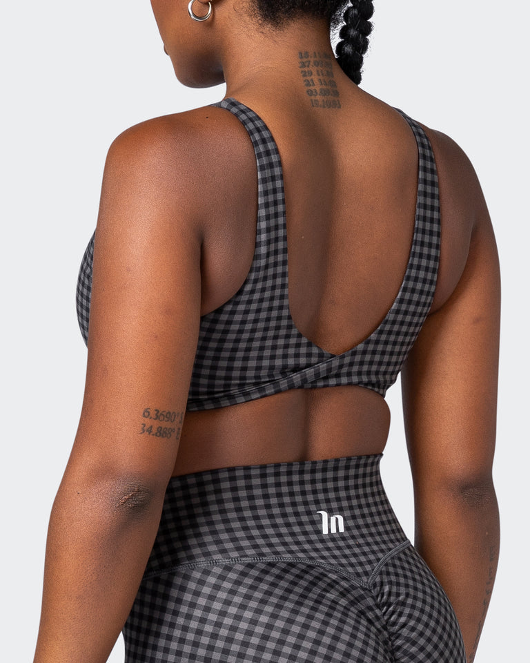 Demi Bralette - Monochrome Check Print-Bralettes-XS-092204MONCHPR-XS-MNAPPRL20796-5-Muscle Nation