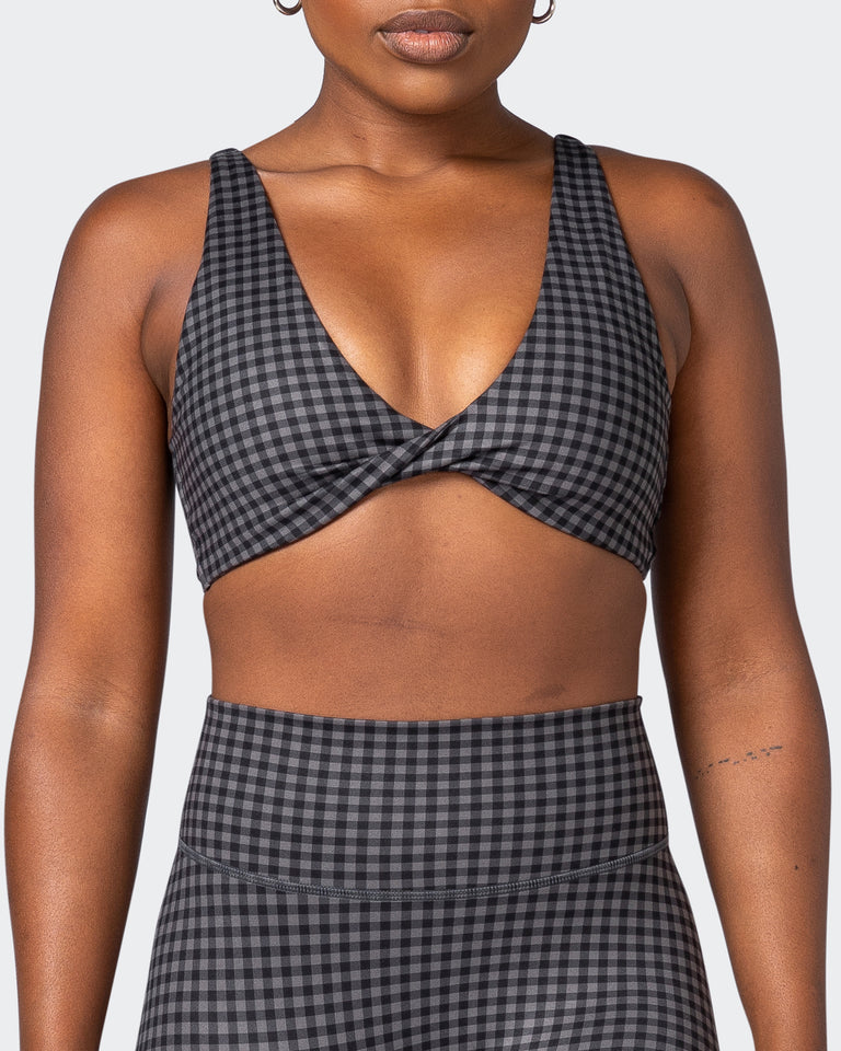 Demi Bralette - Monochrome Check Print-Bralettes-XS-092204MONCHPR-XS-MNAPPRL20796-2-Muscle Nation