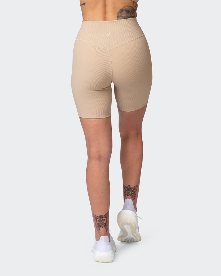 Zero Rise Rib Bike Shorts - Brown Sugar-Shorts-XXS-042204BRSUG-XXS-MNAPPRL14438-6-Muscle Nation