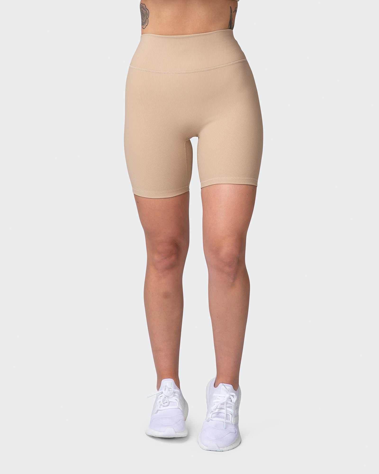 Zero Rise Rib Bike Shorts - Brown Sugar-Shorts-XXS-042204BRSUG-XXS-MNAPPRL14438-2-Muscle Nation