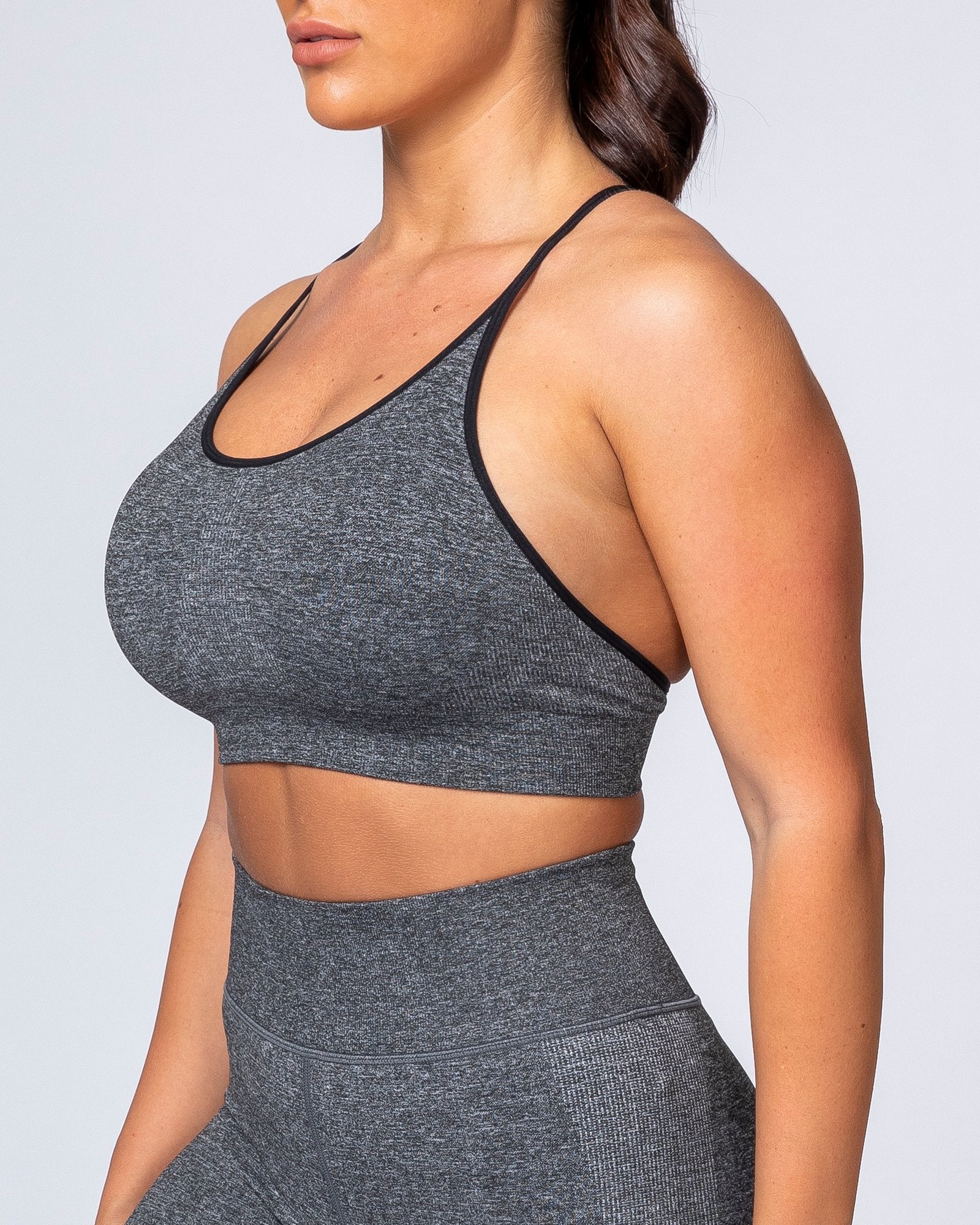 All Day Strap Seamless Bra - Charcoal Marl-Sports Bras-XS-MNAPPRL9204-MNAPPRL9204-6-Muscle Nation