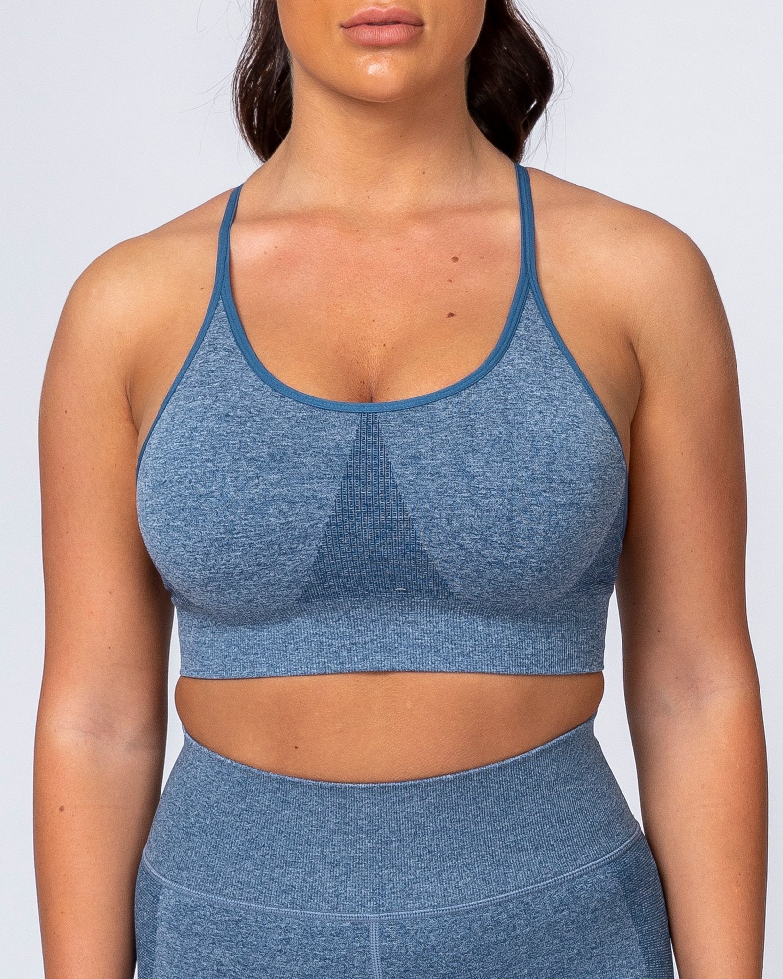 All Day Strap Seamless Bra - Navy Marl-Sports Bras-XS-MNAPPRL9210-MNAPPRL9210-7-Muscle Nation