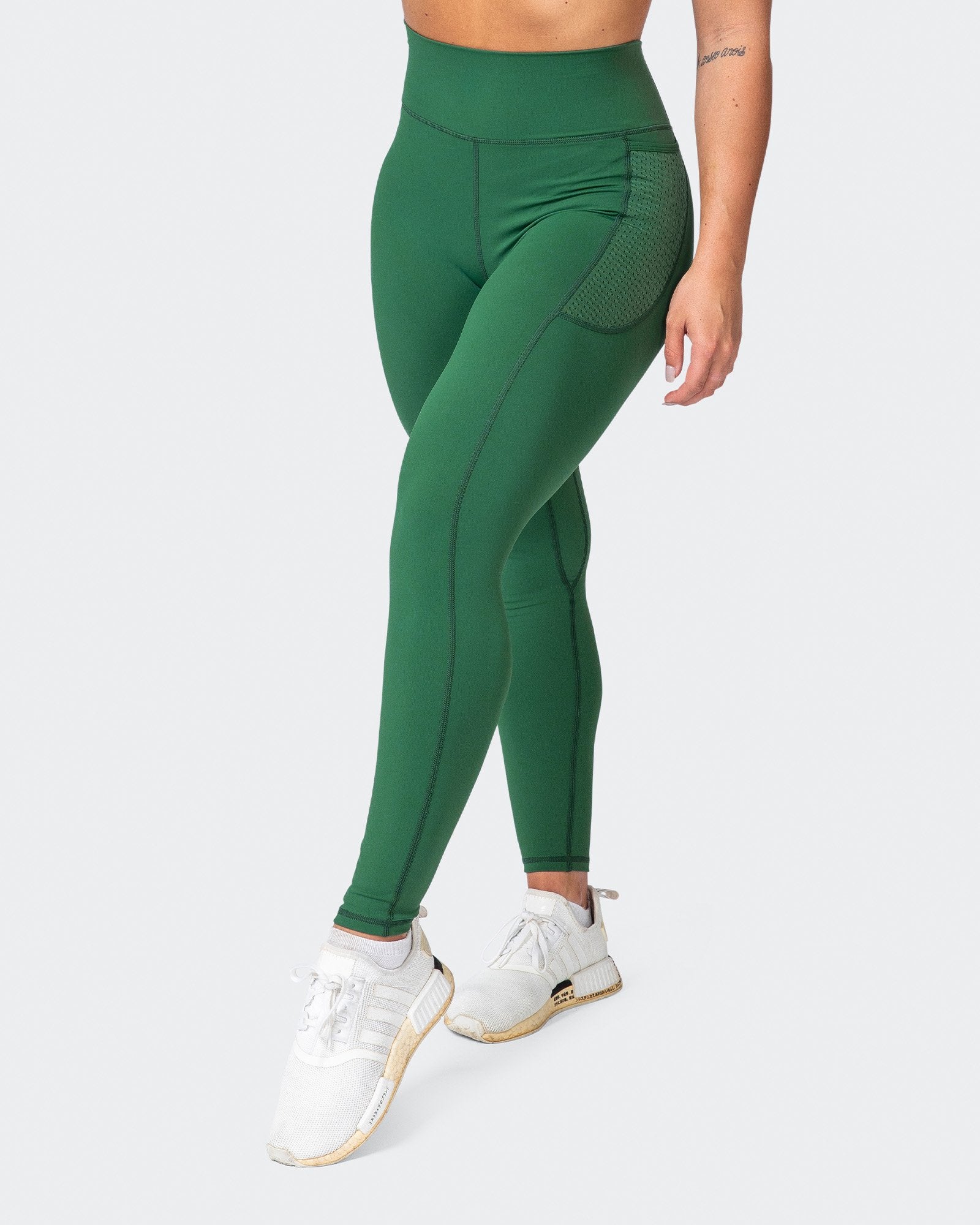 AMRAP Ankle Length Leggings - Fir Green-Leggings-XXS-MNAPPRL9876-MNAPPRL9876-2-Muscle Nation