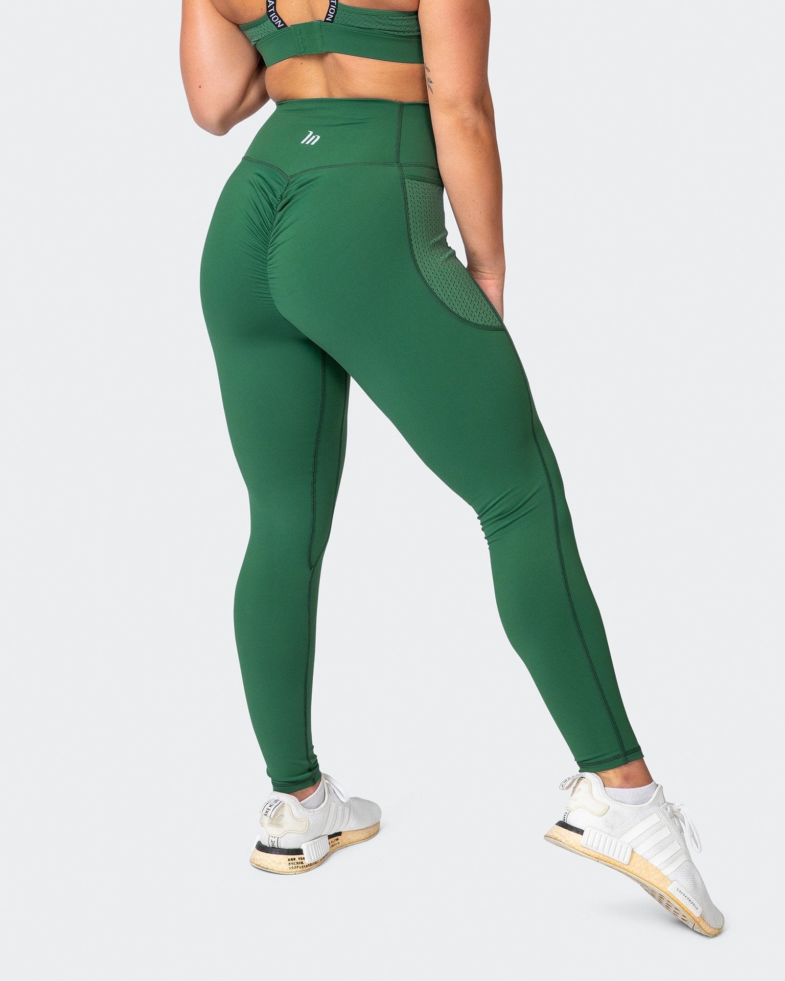 AMRAP Ankle Length Leggings - Fir Green-Leggings-XXS-MNAPPRL9876-MNAPPRL9876-3-Muscle Nation